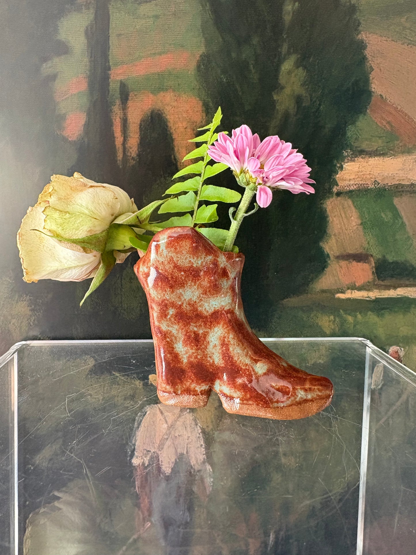 Cowboy Boot Bud Vase
