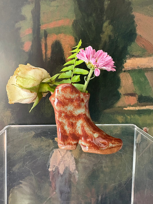 Cowboy Boot Bud Vase