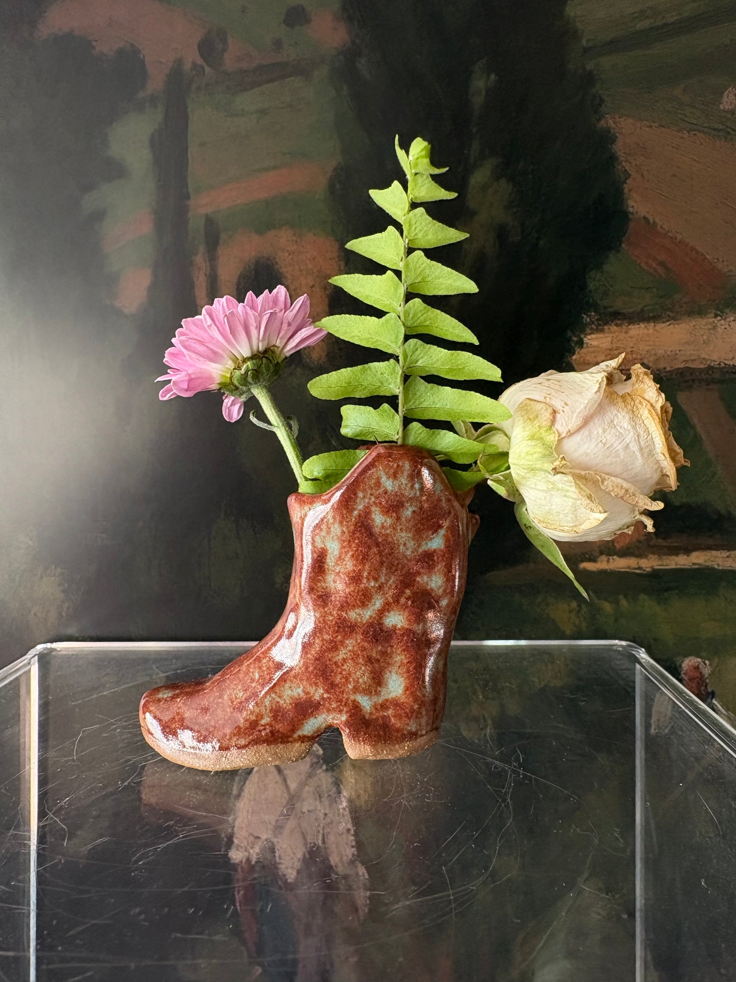 Cowboy Boot Bud Vase